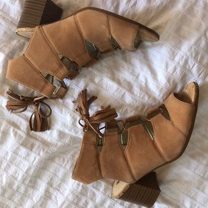 Sam Edelman | Brown Suede Lace Up Heels | 6.5
